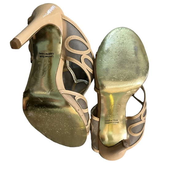 Adrianna Papell Slip On Sheer Nude / Tan Sexy High Heel Shoes Women’s Sz 6 EUC - Picture 6 of 7